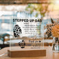 To My Stepped Up Dad | Printed Square Acrylic Plaque
