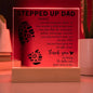 To My Stepped Up Dad | Printed Square Acrylic Plaque